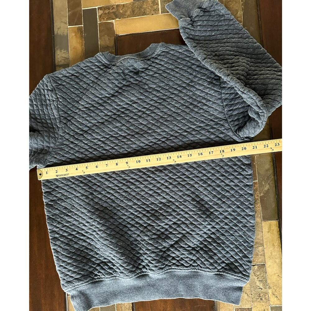 J. Crew Women's Quilted Diamond Sweatshirt Blue-Gray Size M - Picture 4 of 8